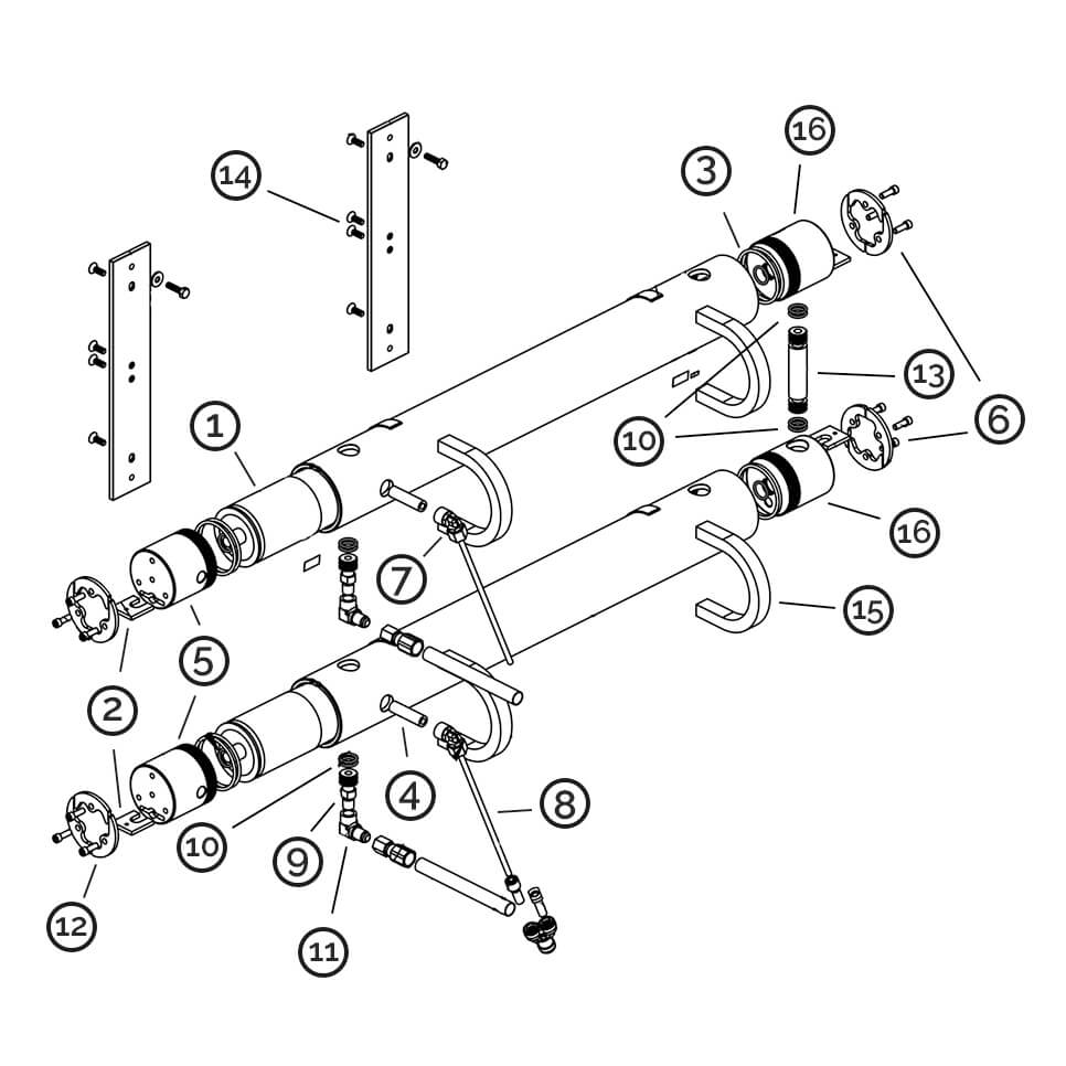 membrane rack sea recovery watermakers spares