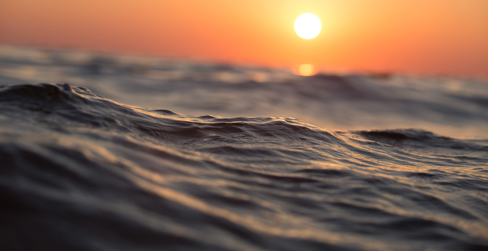 sunset waves